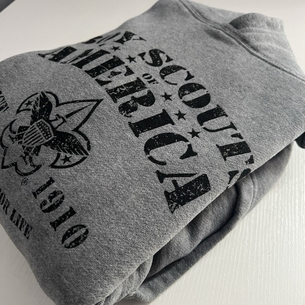 Boy Scouts of America Adult Medium Pullover Long Sleeve Sweatshirt Heather Gray